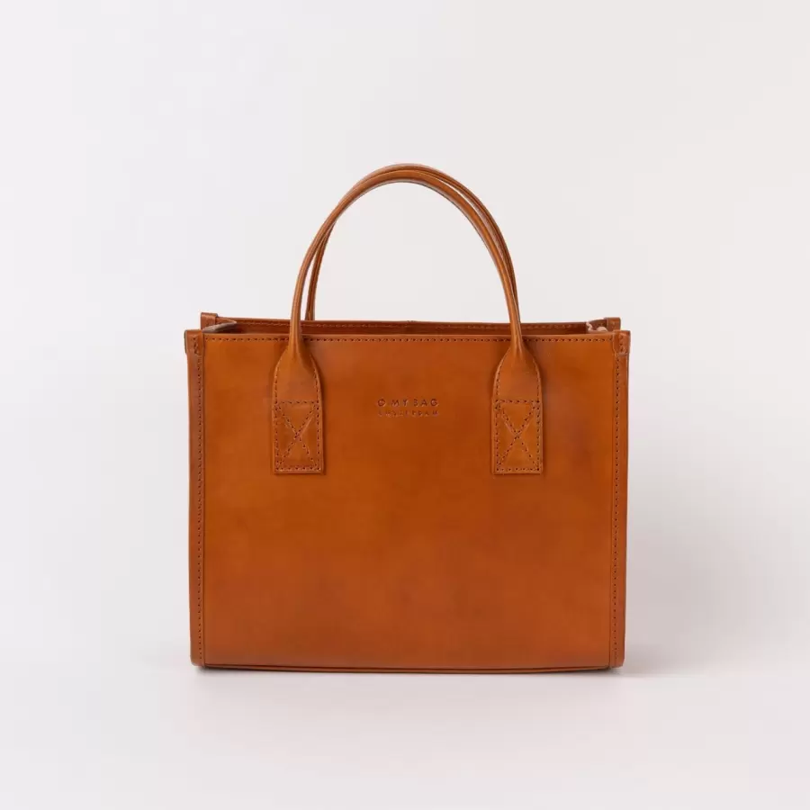 O My Bag - Shopper Jackie Midi, Cognac classic leather