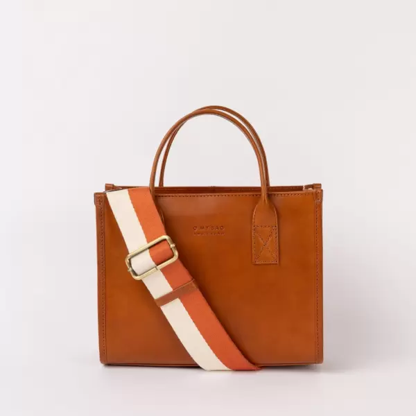 O My Bag - Shopper Jackie Midi, Cognac classic leather