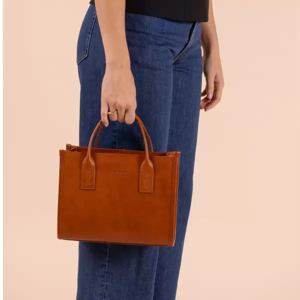 O My Bag - Shopper Jackie Midi, Cognac classic leather