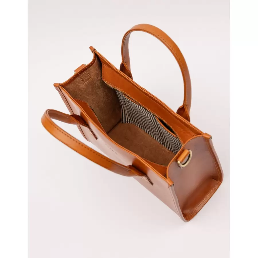 O My Bag - Shopper Jackie Midi, Cognac classic leather