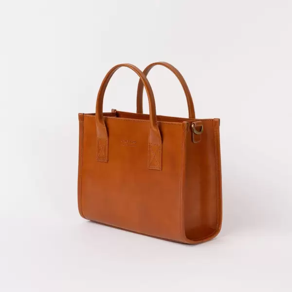 O My Bag - Shopper Jackie Midi, Cognac classic leather