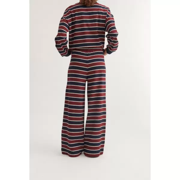 Basic Apparel - Anneli Pants, Bordeaux/sky captain