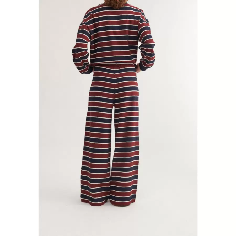 Basic Apparel - Anneli Pants, Bordeaux/sky captain