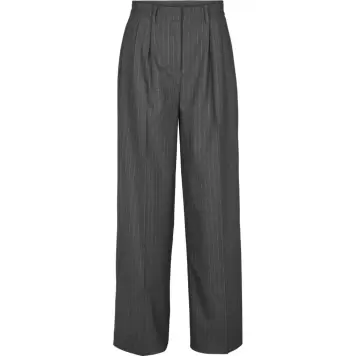 Basic Apparel - Marjo Pants, Dark grey melange/Birch Basic Apparel - Marjo Pants, Dark grey melange/Birch