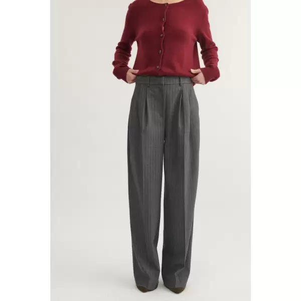 Basic Apparel - Marjorie Pants, Grey melange/birch