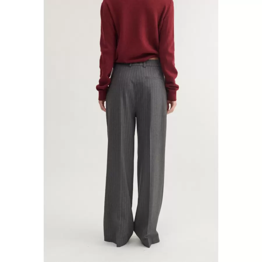 Basic Apparel - Marjorie Pants, Grey melange/birch