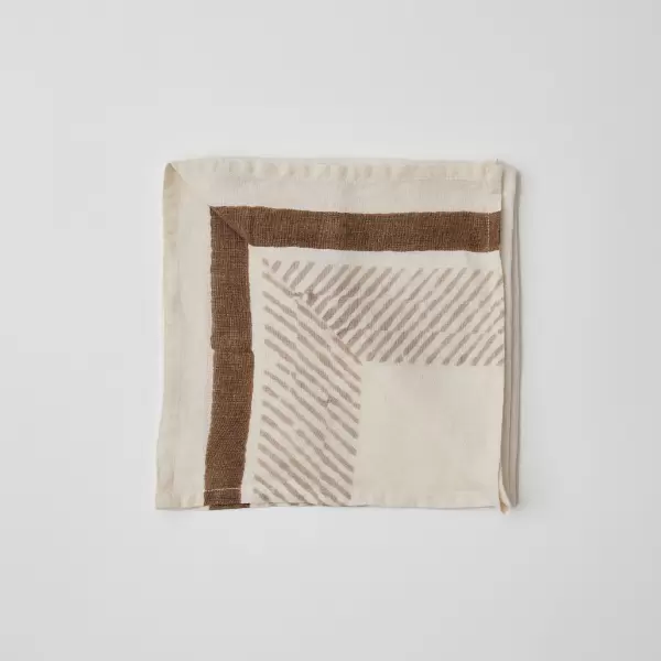 TELL ME MORE - Ella stofserviet, brun