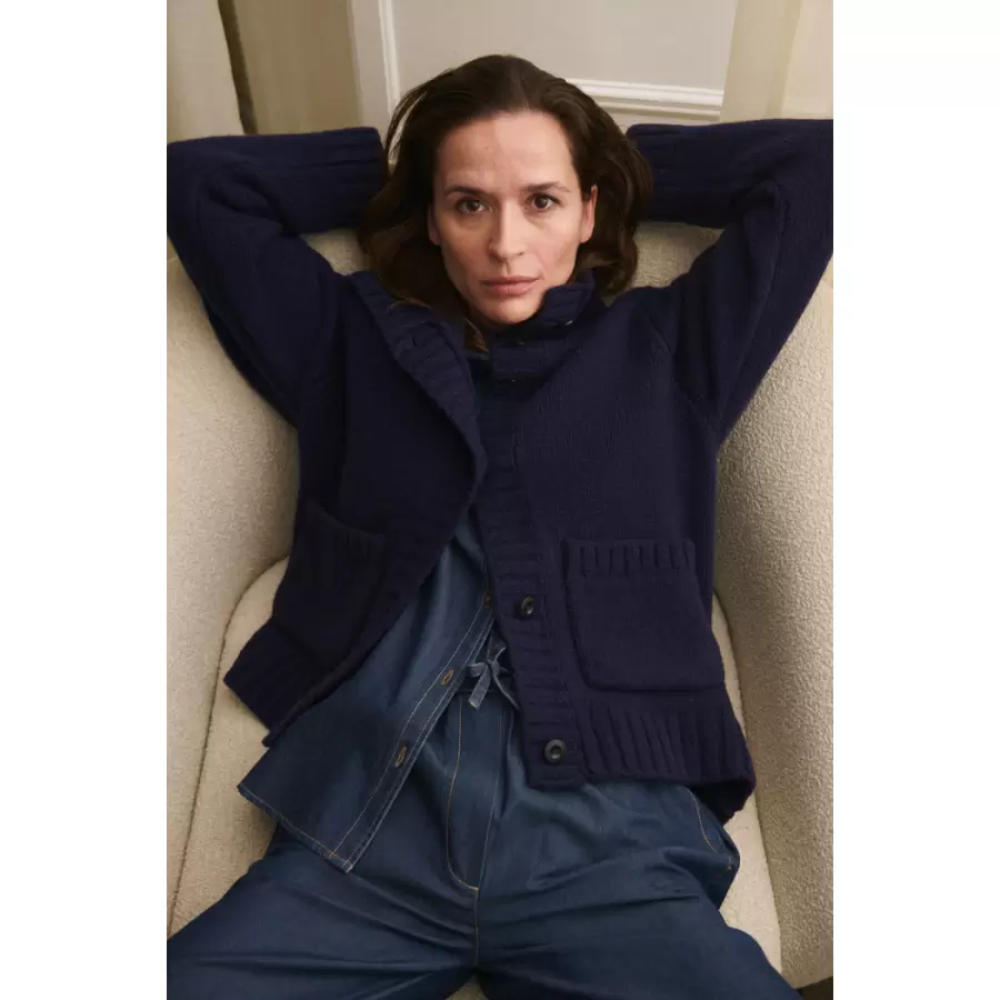 Basic Apparel - Blanche Cardigan Sky Caption 