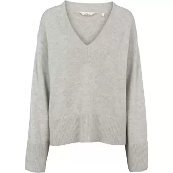 Basic Apparel - Cady V. Neck, Light Grey Basic Apparel - Cady V. Neck, Light Grey