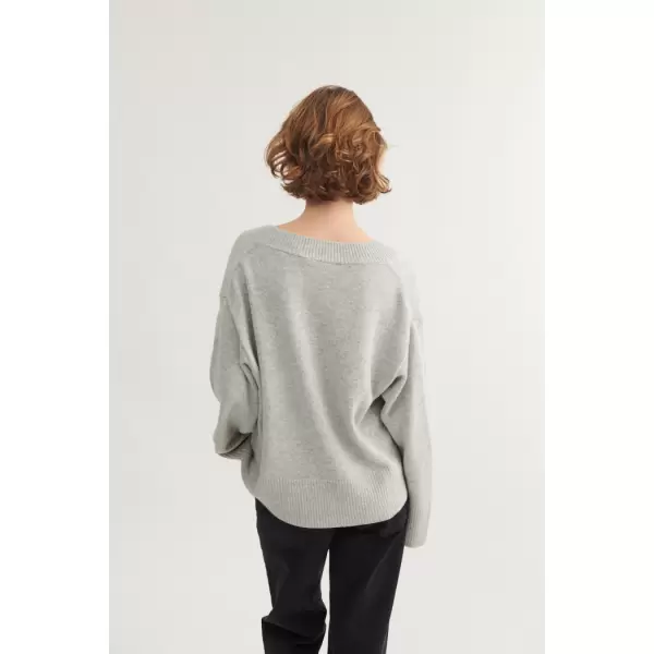 Basic Apparel - Cady V. Neck, Light Grey