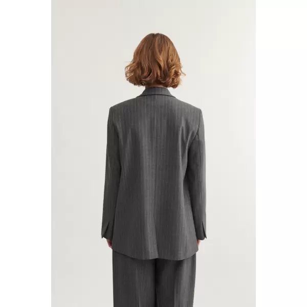Basic Apparel - Marjorie Blazer, Grey/birch