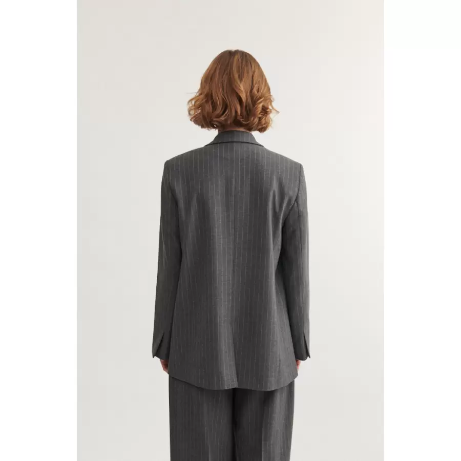 Basic Apparel - Marjorie Blazer, Grey/birch
