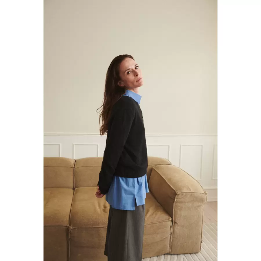 Basic Apparel - Cady Cardigan, Dark Grey
