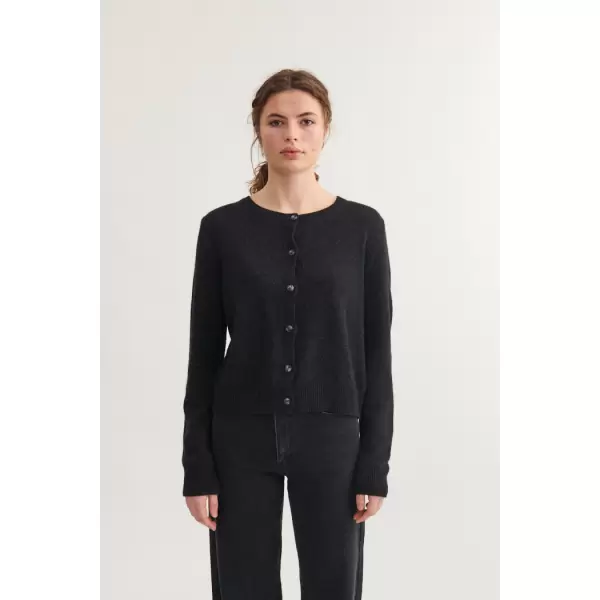 Basic Apparel - Cady Cardigan, Dark Grey Melange