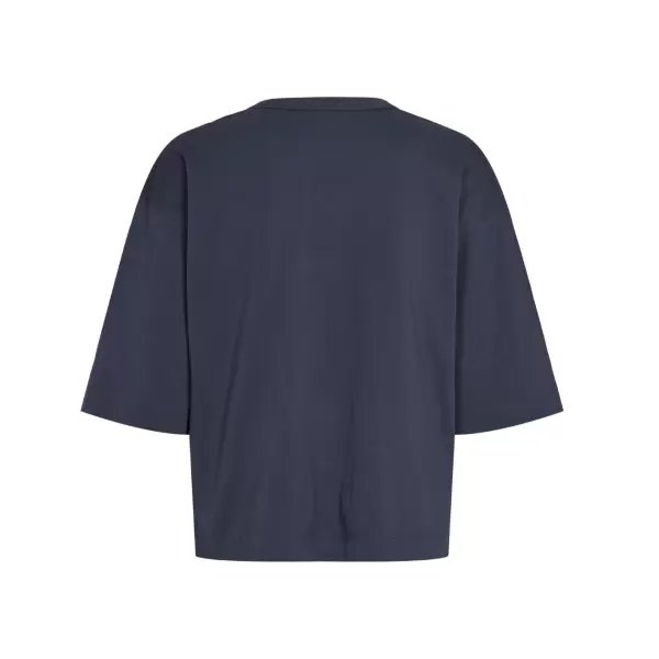esmé studios - ESSigne 2/4 Boxy T-shirt GOTS - Blue Nights