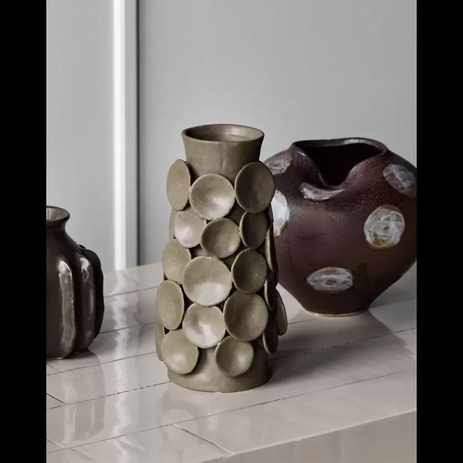 House Doctor - Vase, Dot, Khaki