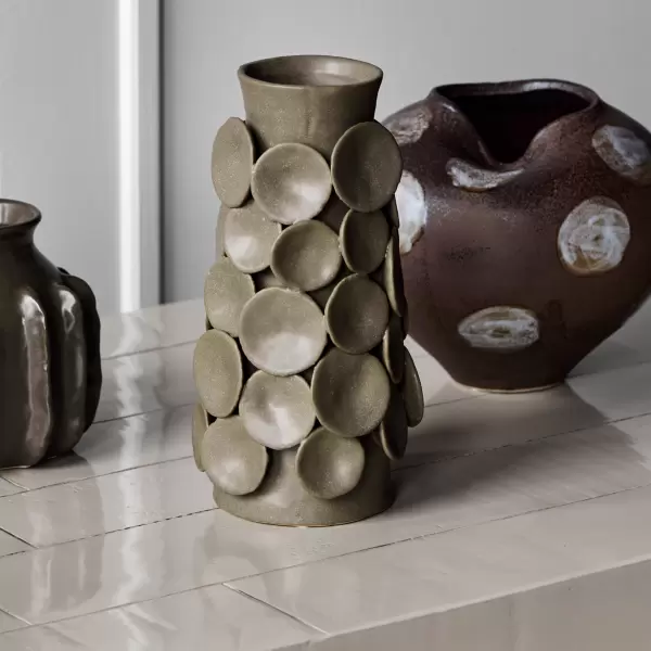 House Doctor - Vase, Dot, Khaki