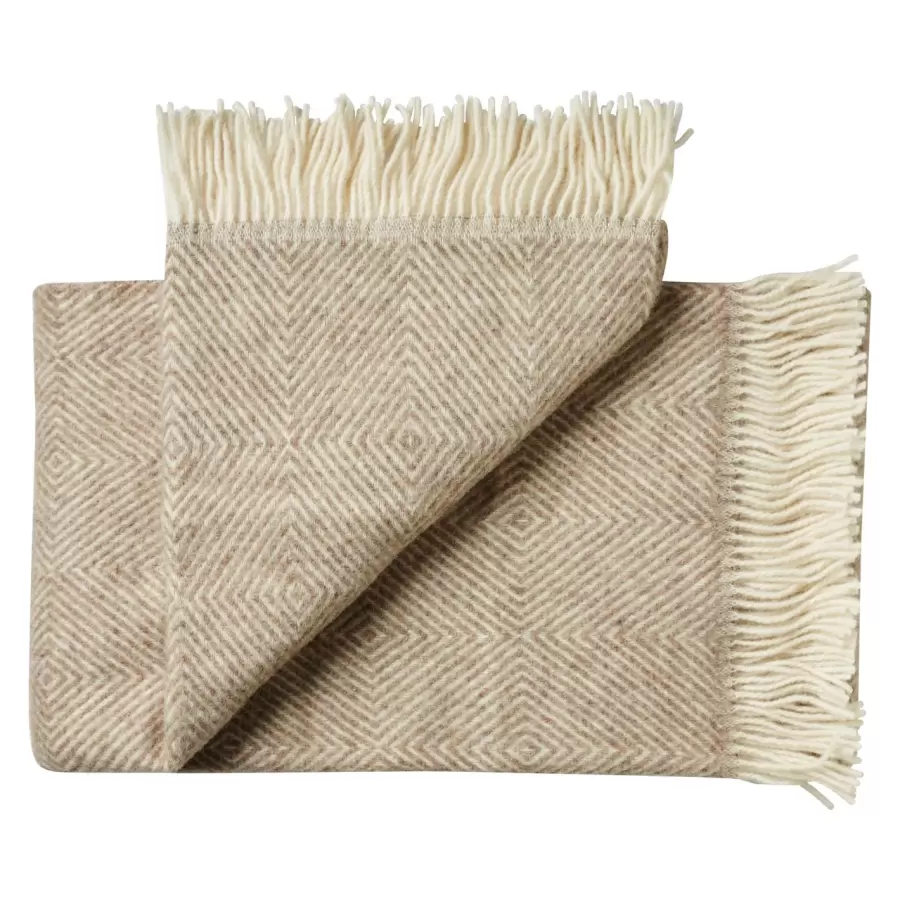Silkeborg Uldspinderi - Plaid Fanø 140*240, Birch Sand