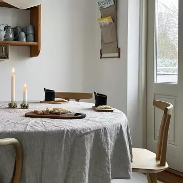 do.design - Rund hørdug Ø:200, Natur melange
