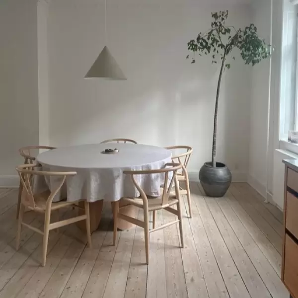 do.design - Rund hørdug Ø 200 cm., naturlig beige