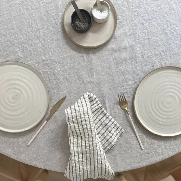 do.design - Rund hørdug Ø 200 cm., naturlig beige