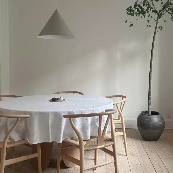 do.design - Rund hørdug Ø 230 cm., off white