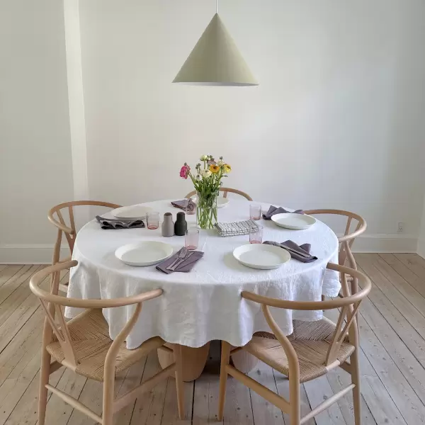 do.design - Rund hørdug Ø 230 cm., off white