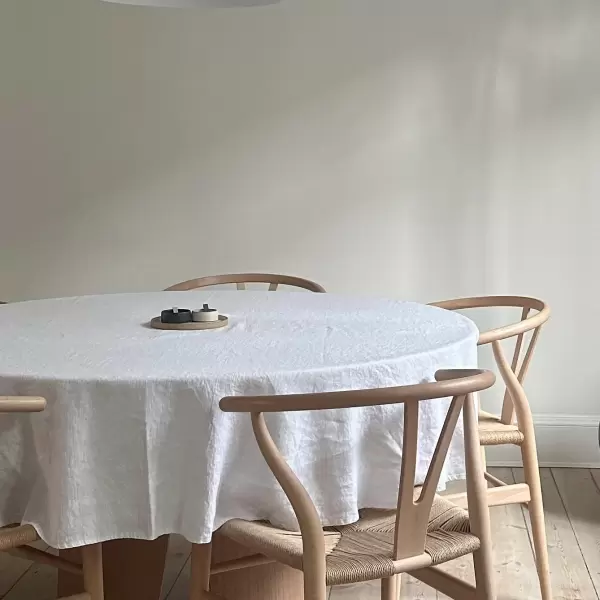 do.design - Rund hørdug Ø 230 cm., off-white