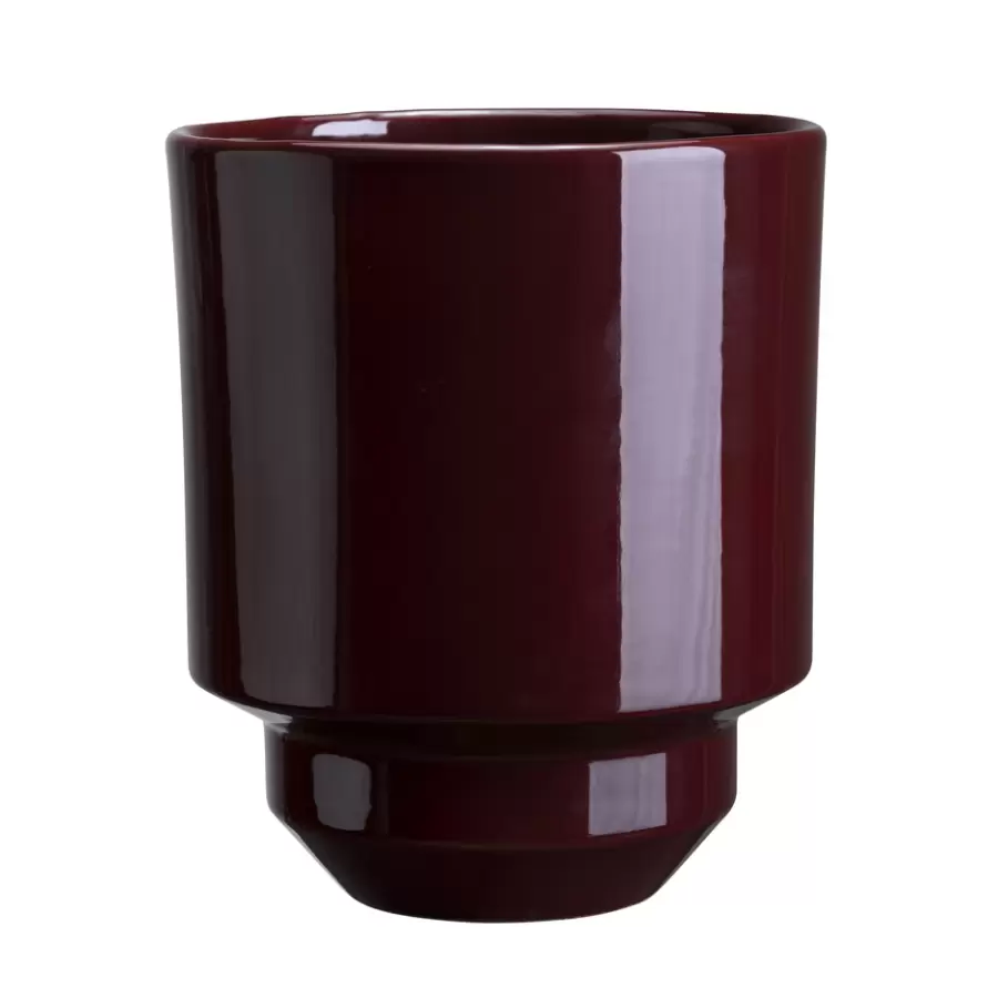 Bergs Potter - Ø:18 Krukke The Hoff Glaseret, Deep Burgundy