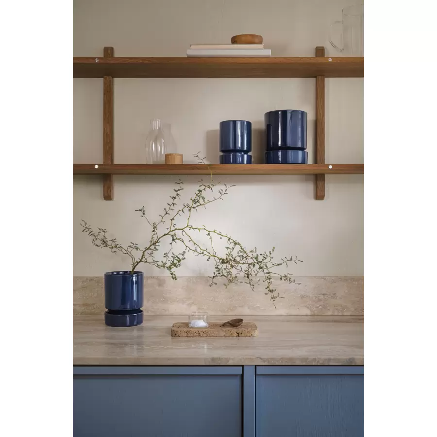 Bergs Potter - Hoff  Ø16 cm. glaseret sæt Hoff Sapphire Blue
