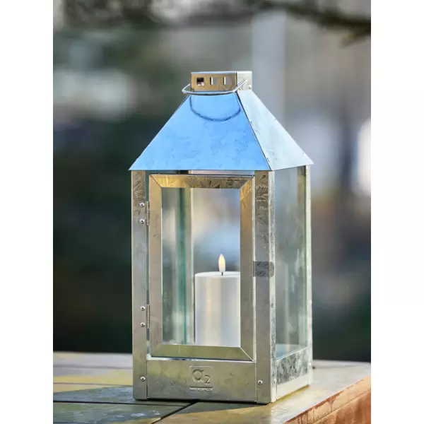 A2 Living - Lanterne galvaniseret Midi L19 x W19 x H42,5 cm