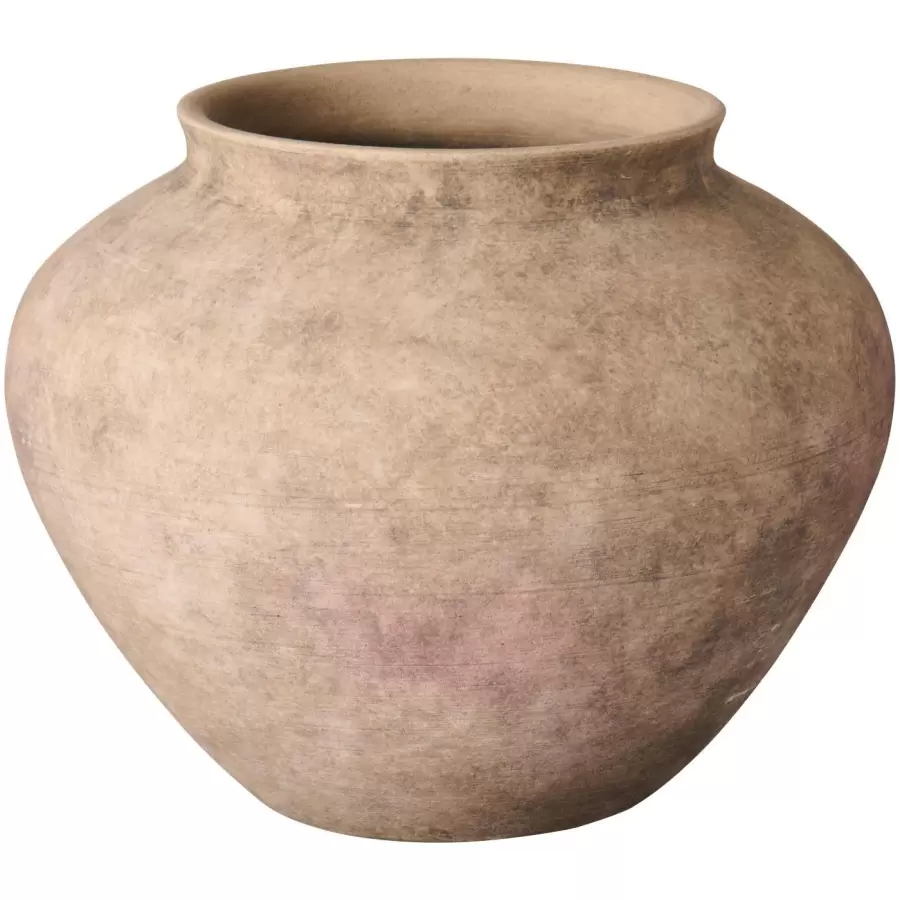 Ib Laursen - Terracotta krukke, Minerva, åbning Ø:16 cm