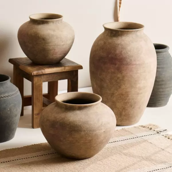 Ib Laursen - Terracotta krukke, Minerva åbning Ø:12,5 cm