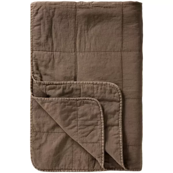 Ib Laursen - Vintage quilt, vattæppe, chokolade