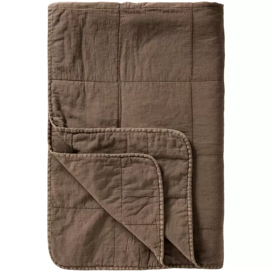Ib Laursen - Vintage quilt, vattæppe, chokolade