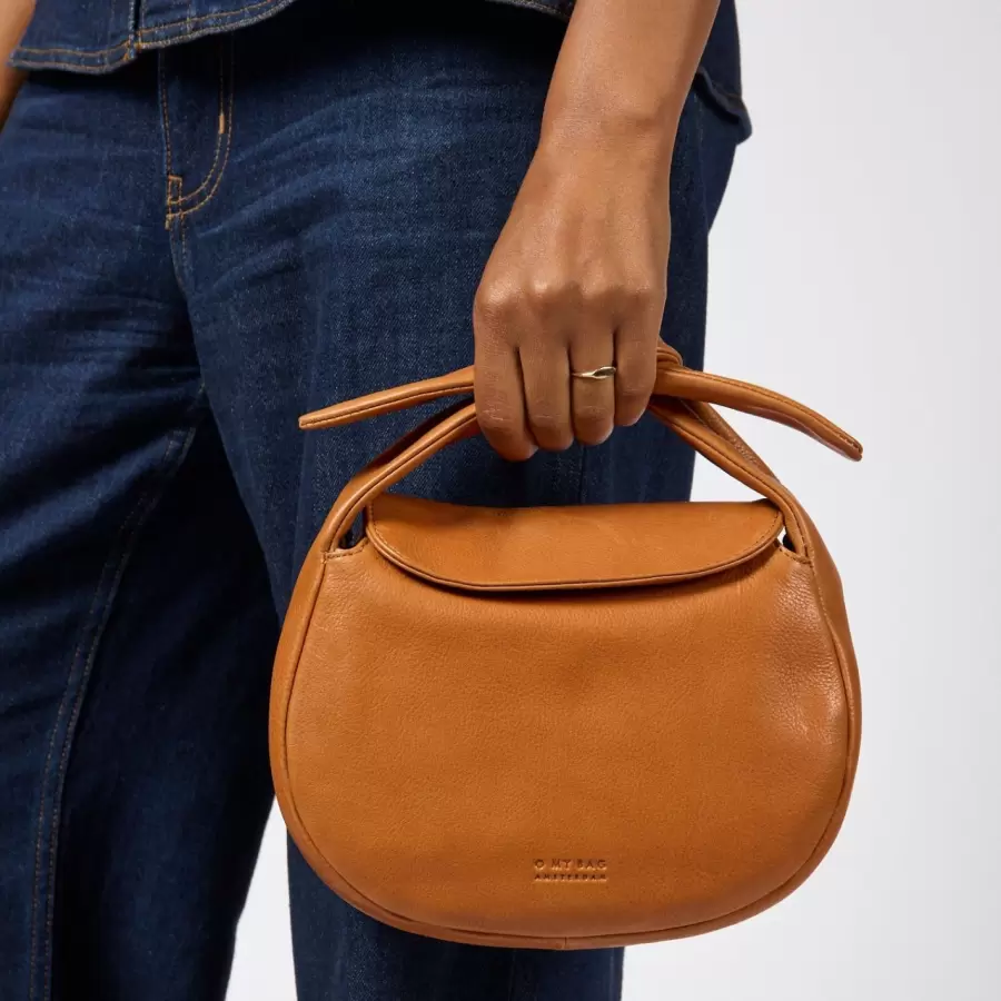 O My Bag - Crossbody Coco Croissant Soft Grain Leather, Wild Oak