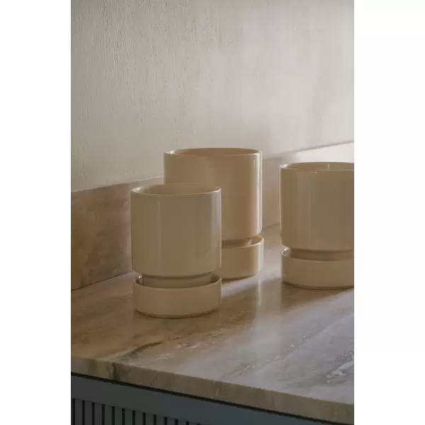 Bergs Potter - Krukke The Hoff Pot 14, Glaseret stentøj fl.farver