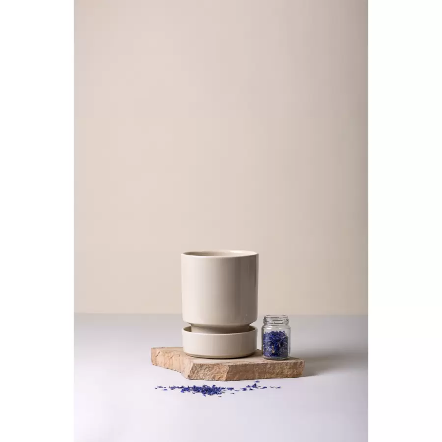 Bergs Potter - Ø:14 Krukke The Hoff Pot Glaseret, Sandstone