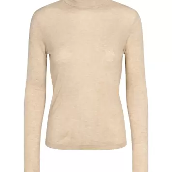 esmé studios - Ellia Roll Neck top, Wood Ash Melange