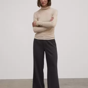 esmé studios - Ellia Roll Neck top, Wood Ash Melange esmé studios - Ellia Roll Neck top, Wood Ash Melange