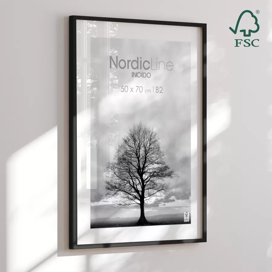 INCADO - Træramme Liqourice 50*70 FSC - Hent-selv