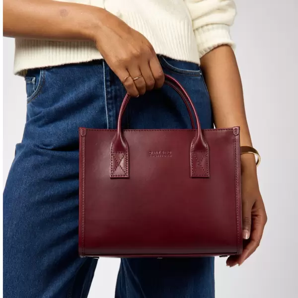 O My Bag - Shopper Jackie Midi Classic Leather, Dark Cherry