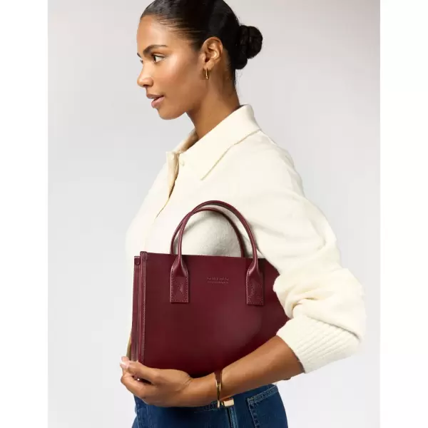 O My Bag - Shopper Jackie Midi Classic Leather, Dark Cherry