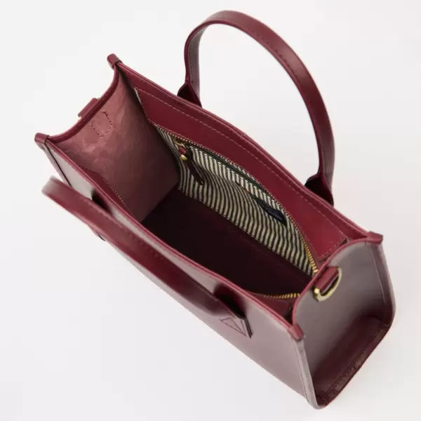O My Bag - Shopper Jackie Midi Classic Leather, Dark Cherry