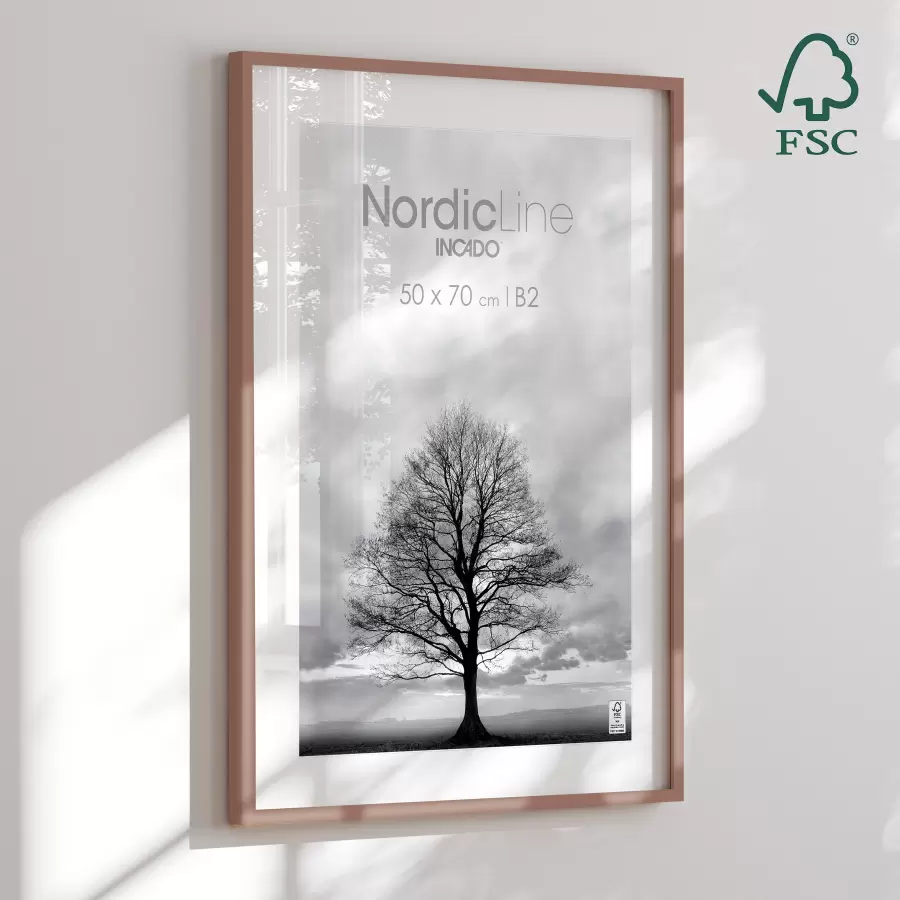 INCADO - A3 ramme 29x42 cm. Slim Mokka brun