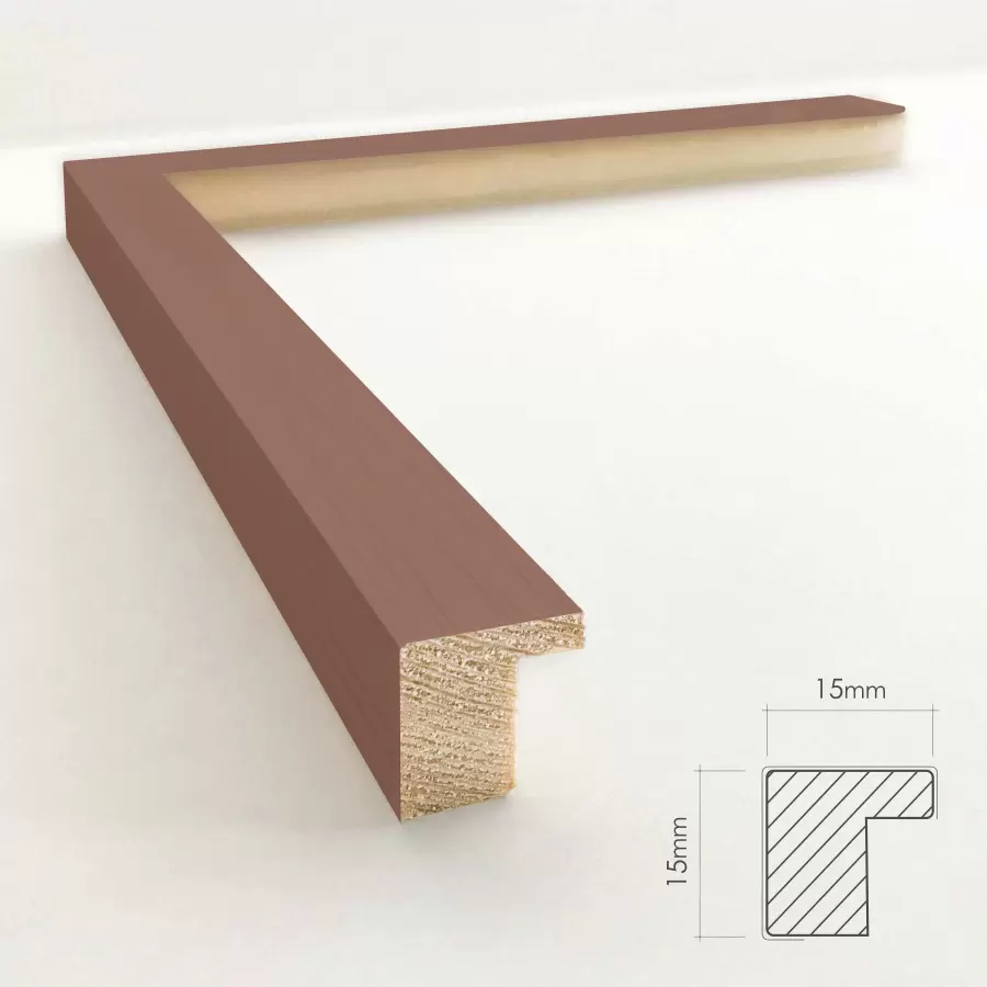INCADO - A3 ramme 29x42 cm. Slim Mokka brun