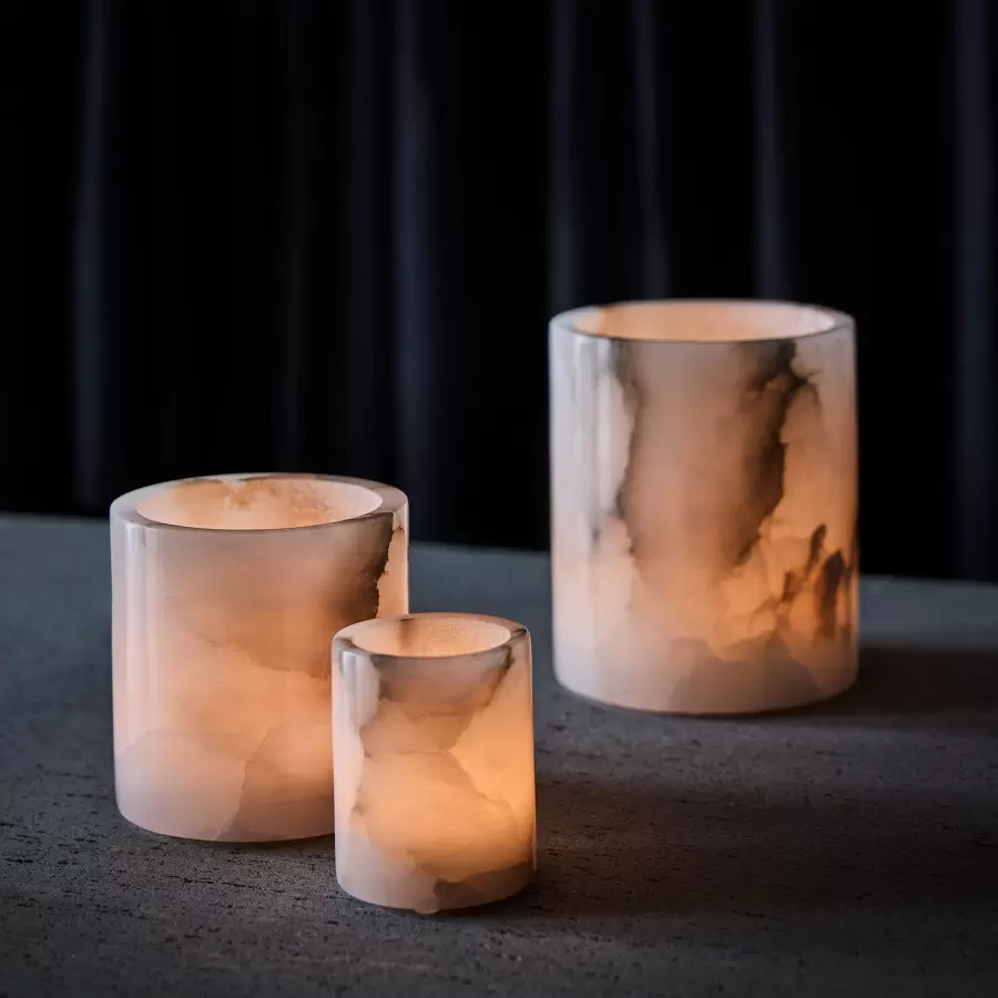 TELL ME MORE - Alabaster Lysestage, X-small