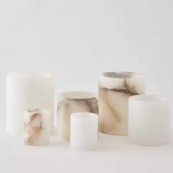 TELL ME MORE - Alabaster lysestage, str. Medium