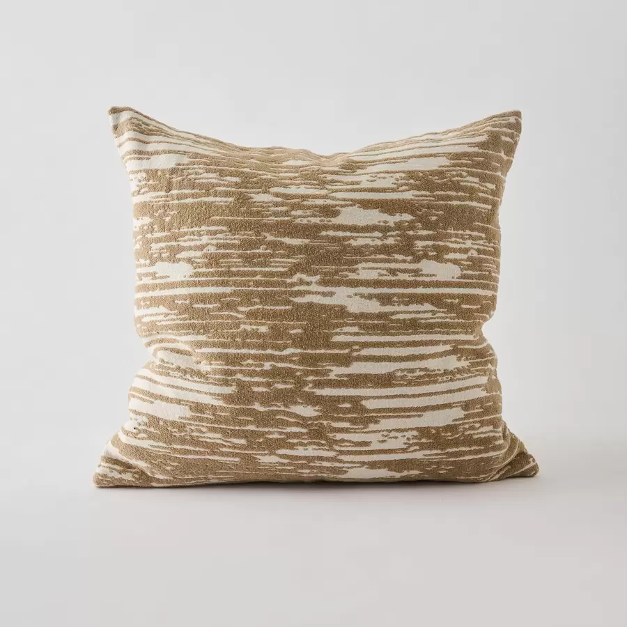 TELL ME MORE - Pudebetræk Celine, Dark Beige/Off White 50*50