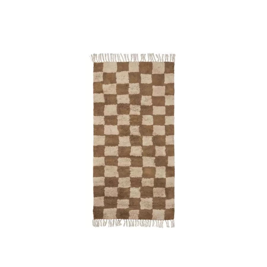ferm LIVING - Mara vaskbart tæppe, Tan/Warm Sand 90*150